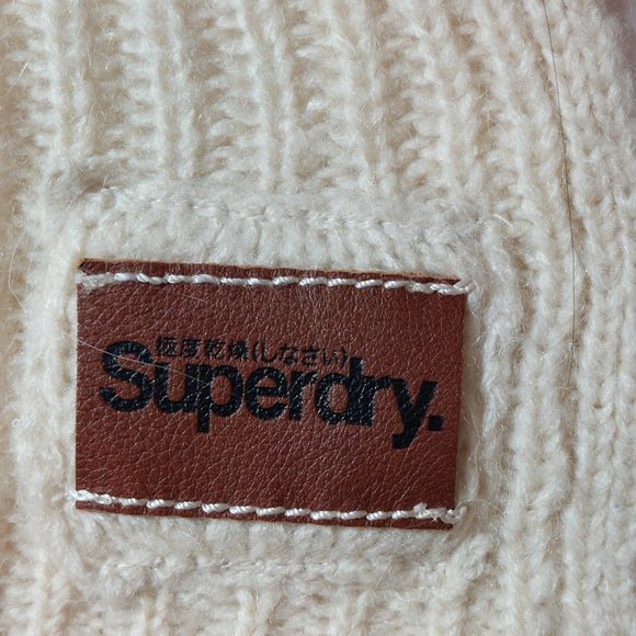 SUPERDRY Women's Beige Alpaca Blend Tunic Style Sweater - Size Small - Picture 6 of 6